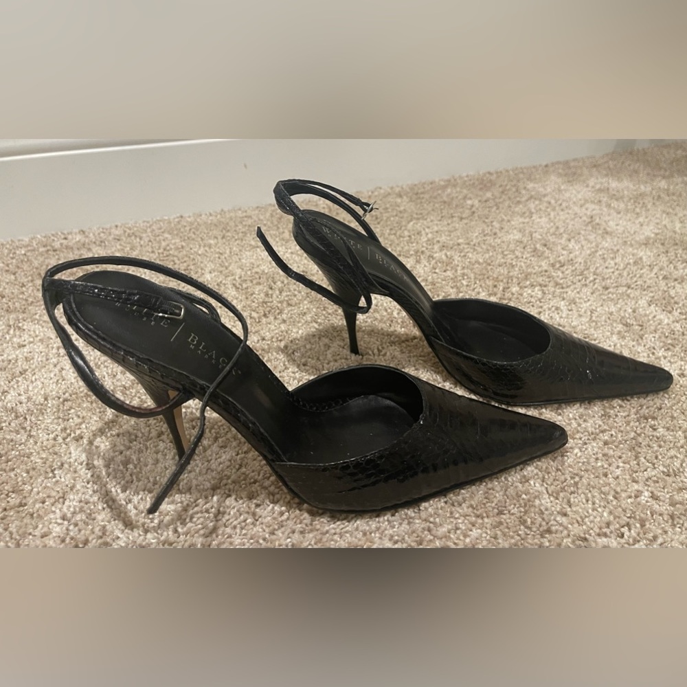 Snakeskin Chic: Elevate Your Stride in sky high heels